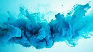 AI generated Cyan color splash background photo