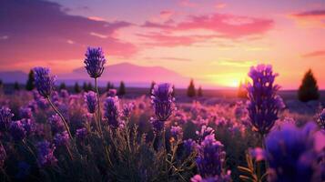 AI generated Lavender background photo