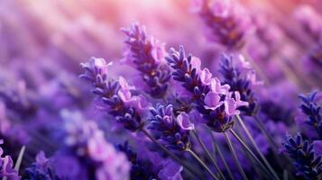 AI generated Lavender hard background photo