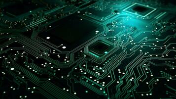 AI generated circuit board background photo