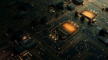 AI generated circuit board background photo