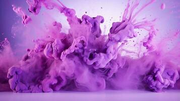 AI generated Lilac color splash background photo