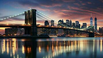 AI generated City Skylines background photo