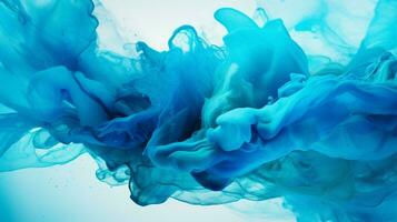 AI generated Cyan color splash background photo