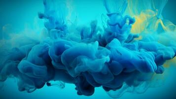 AI generated Cyan color splash background photo