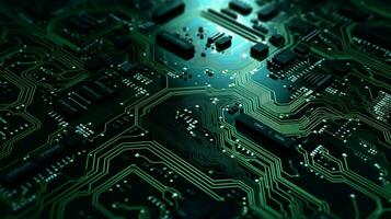 AI generated circuit board background photo