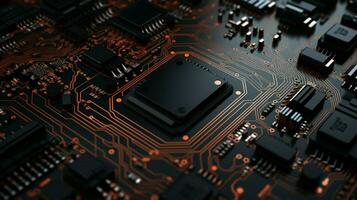 AI generated circuit board background photo