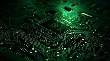 AI generated circuit board background photo