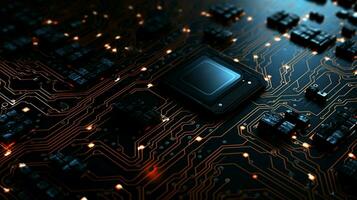 AI generated circuit board background photo