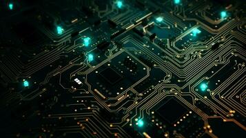 AI generated circuit board background photo