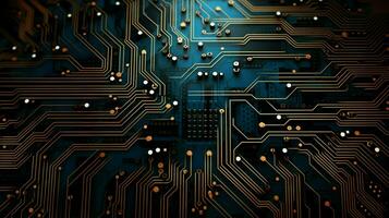 AI generated circuit board background photo