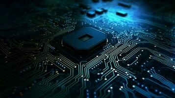 AI generated circuit board background photo