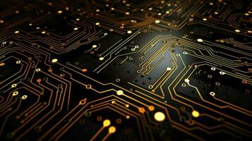 AI generated circuit board background photo