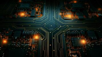 AI generated circuit board background photo