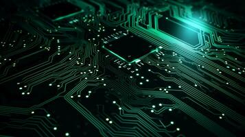 AI generated circuit board background photo