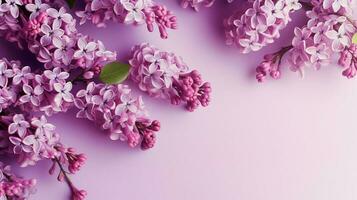 AI generated Lilac background photo