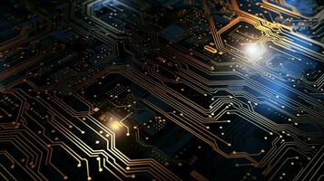 AI generated circuit board background photo