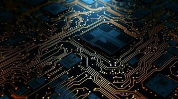 AI generated circuit board background photo