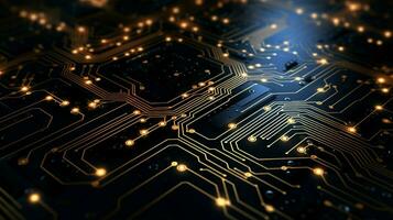 AI generated circuit board background photo