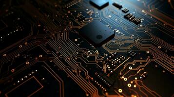 AI generated circuit board background photo