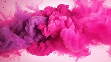 AI generated Fuchsia color powder splash background photo