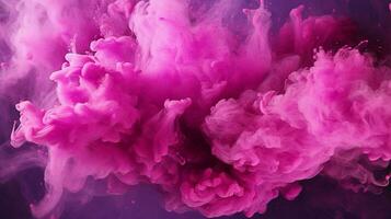 AI generated Fuchsia color powder splash background photo