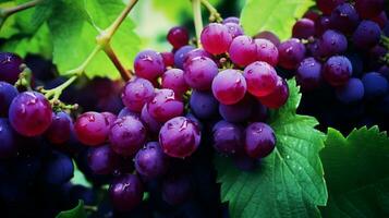 AI generated Grape vine color splash background photo