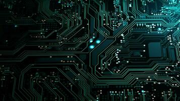 AI generated circuit board background photo