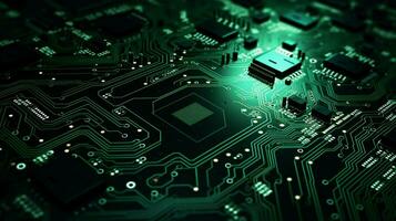 AI generated circuit board background photo