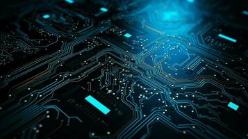 AI generated circuit board background photo