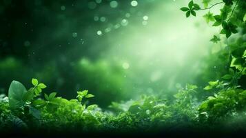 AI generated Green soft background photo