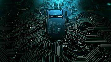 AI generated circuit board background photo