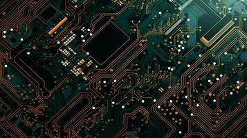 AI generated circuit board background photo