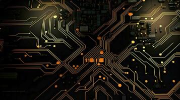 AI generated circuit board background photo