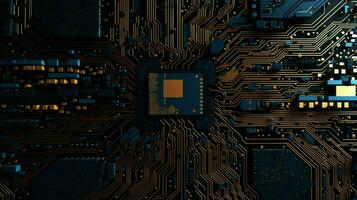 AI generated circuit board background photo