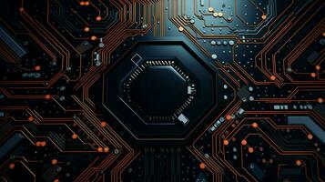 AI generated circuit board background photo