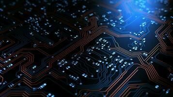 AI generated circuit board background photo