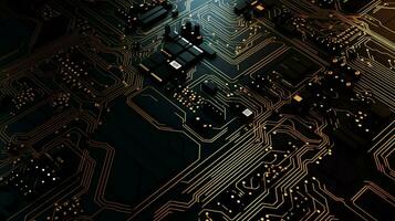 AI generated circuit board background photo