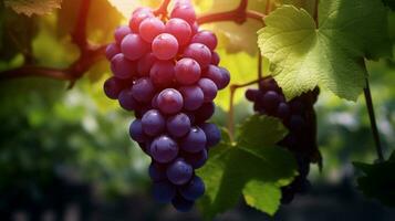 AI generated Grape vine soft background photo