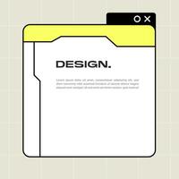 Modern pop up window illustration. Design overlay element. vector