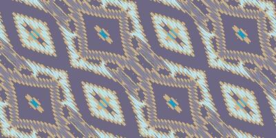 navajo modelo sin costura Mughal arquitectura motivo bordado, ikat bordado vector diseño para impresión Corbata tintura funda de almohada sambal puri curti Mughal arquitectura