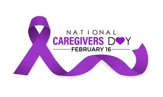 National caregivers day February 16. It 's  raise awareness of caregiving issues, educate communities peoples , and increase support for caregivers. vector