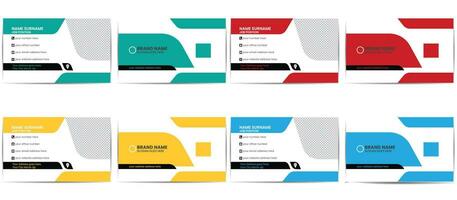 Extraordinary creative vector modern business card template with rectangle and rounded rectangle shapes for brand and company identity promotion or growth