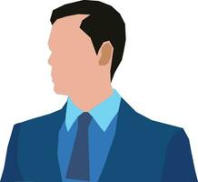 Business man blank profile image with blue suit vector