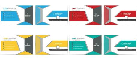 Creative modern business card template for modern business promotion vector