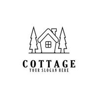 cottage, house, logo vector illustration design graphic