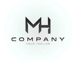 letra mh logo vector modelo.