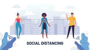 Social distancing, guide protective meter and prevent vector