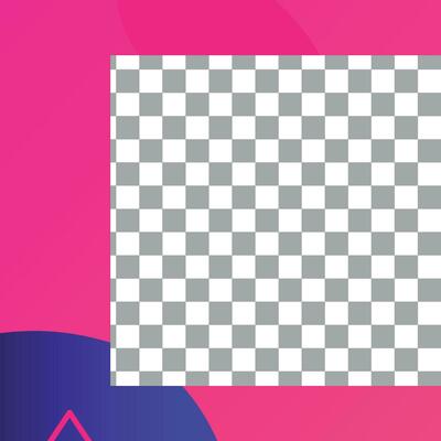 Fluid shapes post. Trendy photo frame post template
