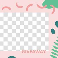 Floral post. Garden flora giveaway social media post template vector